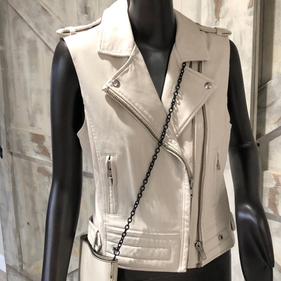 Iro Suga Lamb leather leather moto vest - Picture 4 of 10